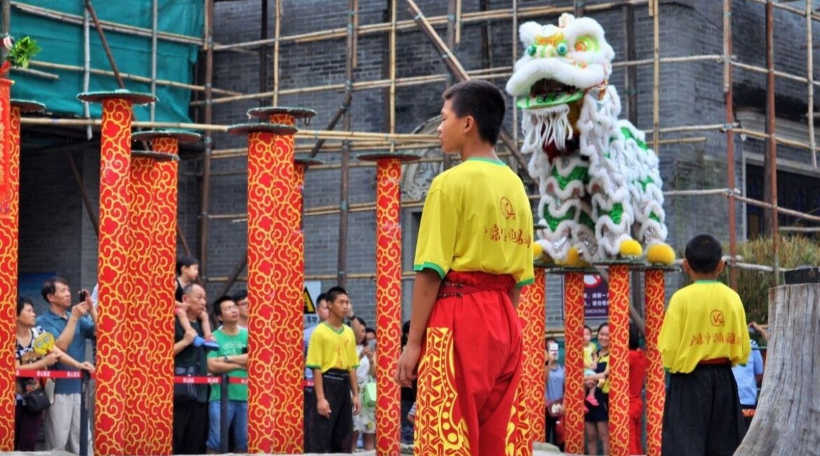 dança do Leão em Foshan