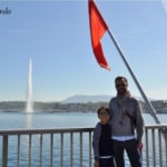 jato de água no lago de Genebra