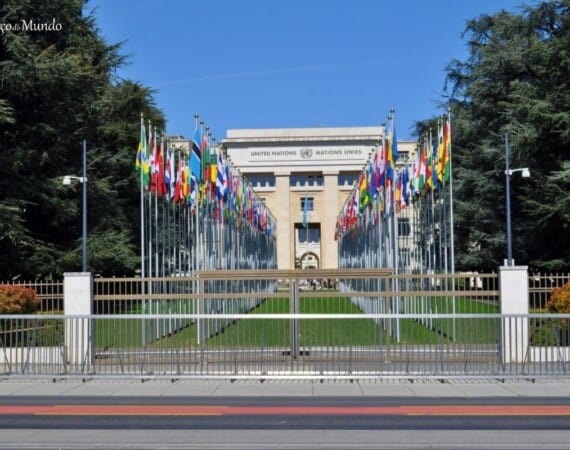 Entrada da ONU em Genebra