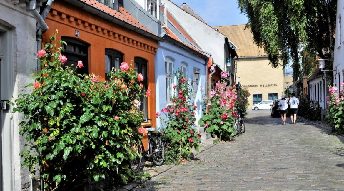 rua Mollestien em Aarhus na Dinamarca
