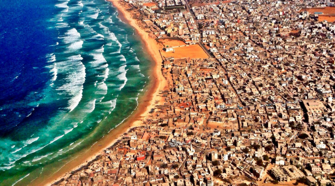 vista aérea da Costa do Marfim