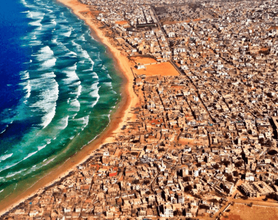 vista aérea da Costa do Marfim