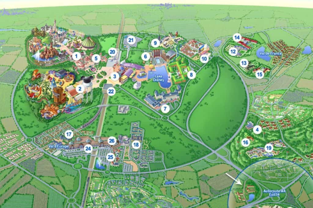 mapa da Disneyland Paris