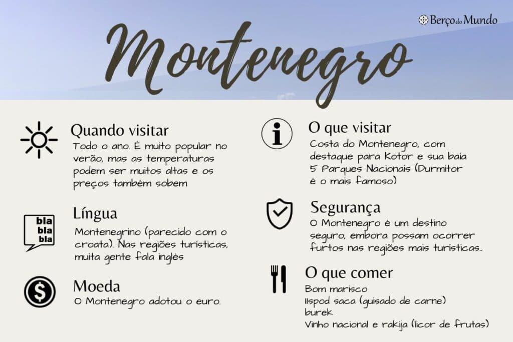 dicas de viagem ao Montenegro